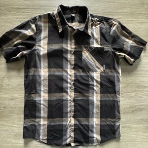 Oakley Short Sleeve Shirt - Black/Tan - Mens M
